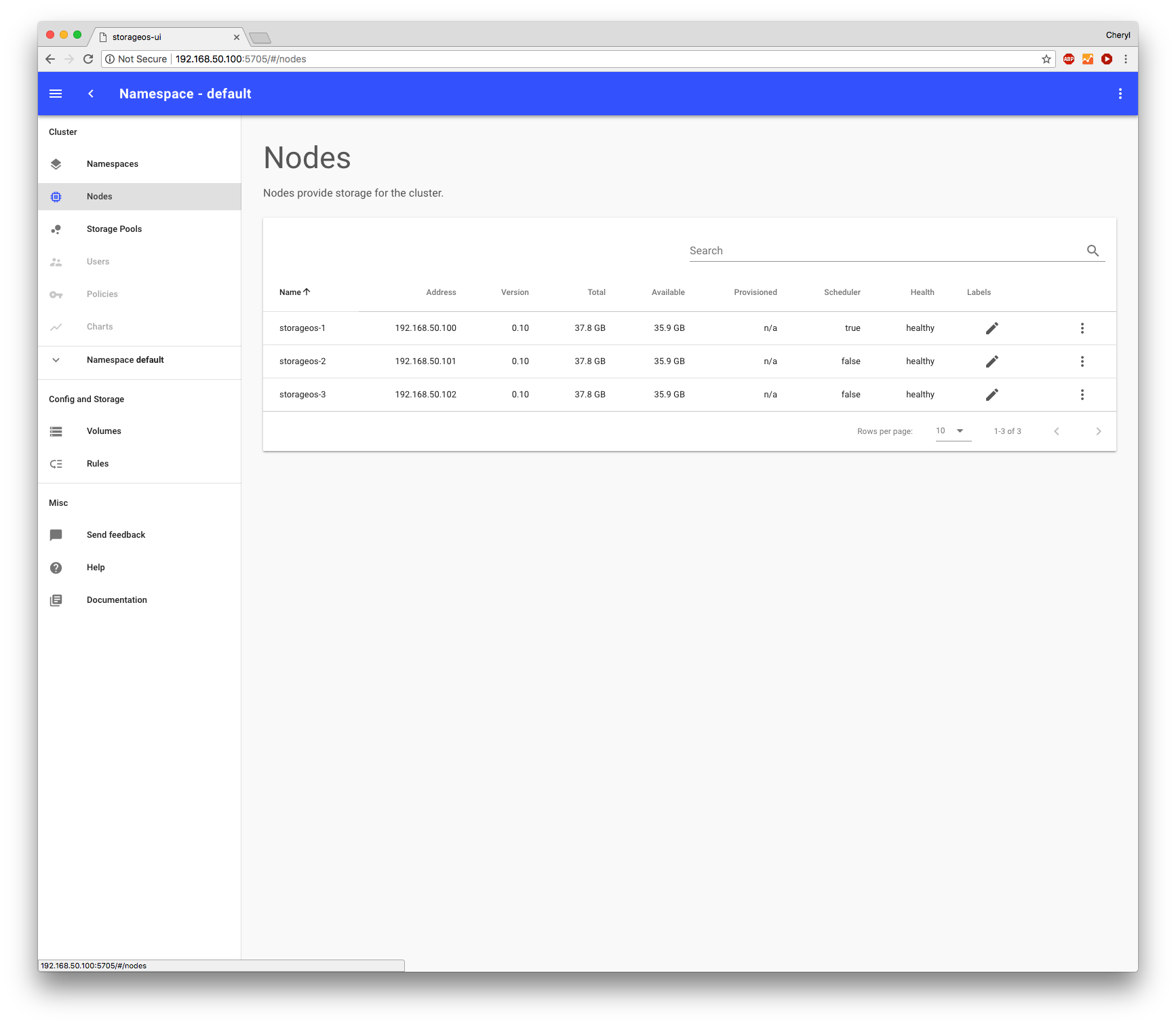 Managing nodes